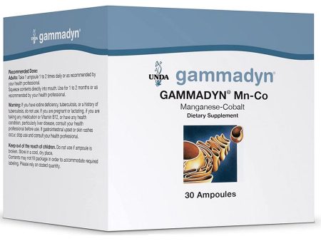 UNDA, Gammadyn Mn-Co (Manganese-Cobalt) Dietary Supplement, 30 Ampoules Cheap