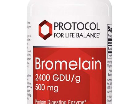 Protocol For Life Balance, Bromelain, 2400 gdu 500 mg, 90 Veg Capsules Online Hot Sale