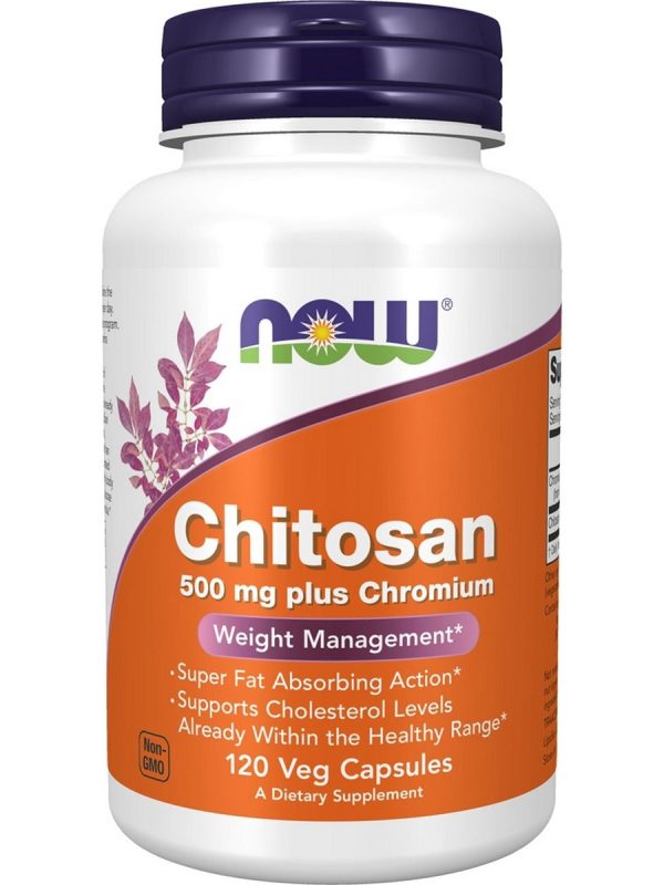 NOW Foods, Chitosan 500 mg plus Chromium, 120 veg capsules Supply