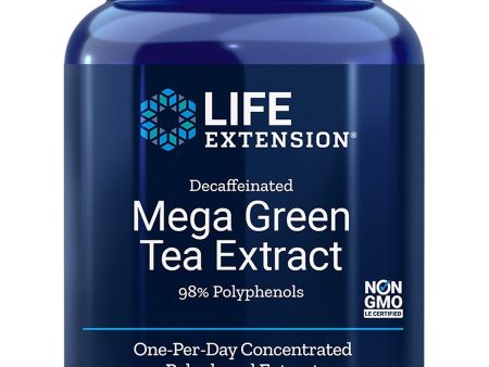 Life Extension, Decaffeinated Mega Green Tea Extract, 100 vegetarian capsules Cheap