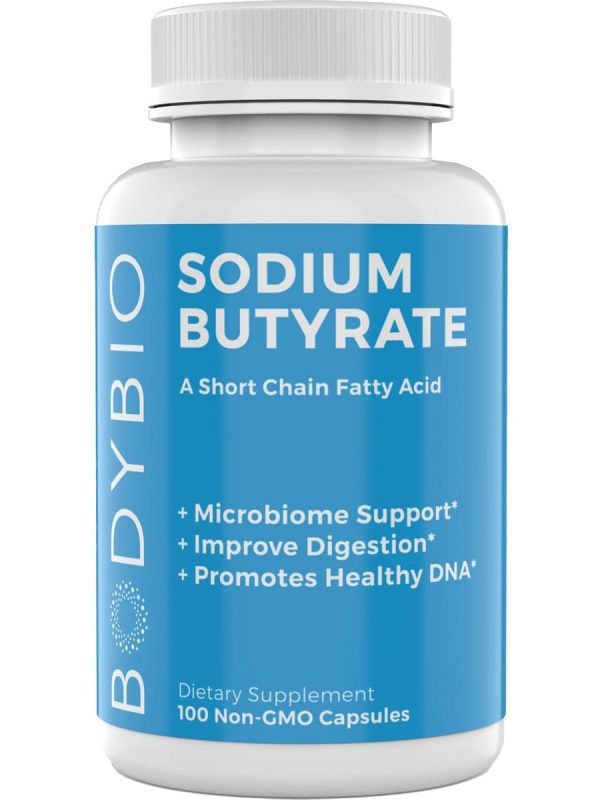 BodyBio, Sodium Butyrate, 100 Non-GMO Capsules Online Hot Sale