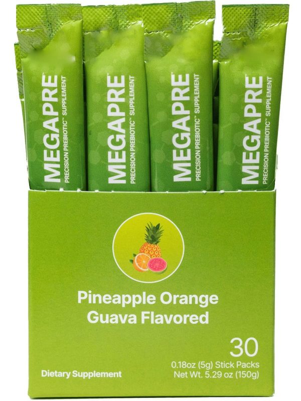 Microbiome Labs, MegaPre, Precision Prebiotic, Pineapple Orange Guava Flavored, 30 Stick Packs Cheap