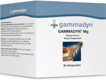 UNDA, Gammadyn Mg (Magnesium) Dietary Supplement, 30 Ampoules Online Hot Sale