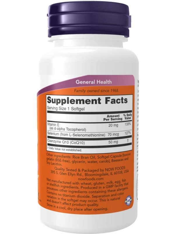 NOW Foods, CoQ10 50 mg, 100 softgels Online now