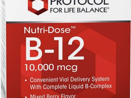 Protocol For Life Balance, Nutri-Dose B-12, 10,000 mcg, 12-15 mL (0.5 fl oz) Vials For Sale