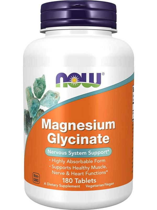 NOW Foods, Magnesium Glycinate, 180 tablets Online Hot Sale