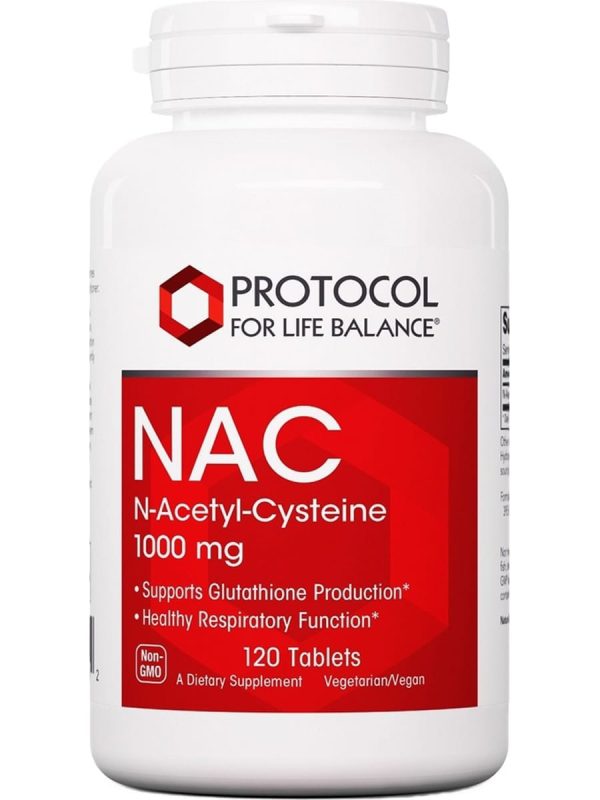 Protocol For Life Balance, NAC (N-Acetyl Cysteine), 1,000 mg, 120 Tablets Discount