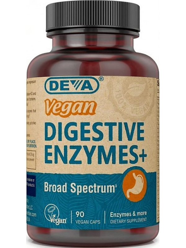 DEVA Nutrition, Vegan Digestive Enzymes+, 90 Vegan Caps Supply