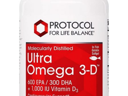 Protocol For Life Balance, Molecularly Distilled, Ultra Omega 3-D, 600 EPA 300 DHA, 90 Fish Softgels Sale